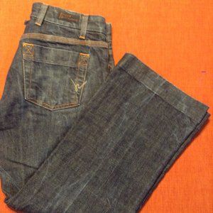 Citizens of Humanity dark blue cropped low waist jeans pants light stretch sz 25